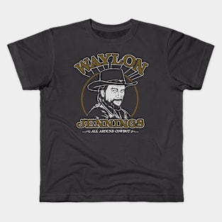 Waylon Jennings Clipart Face Kids T-Shirt